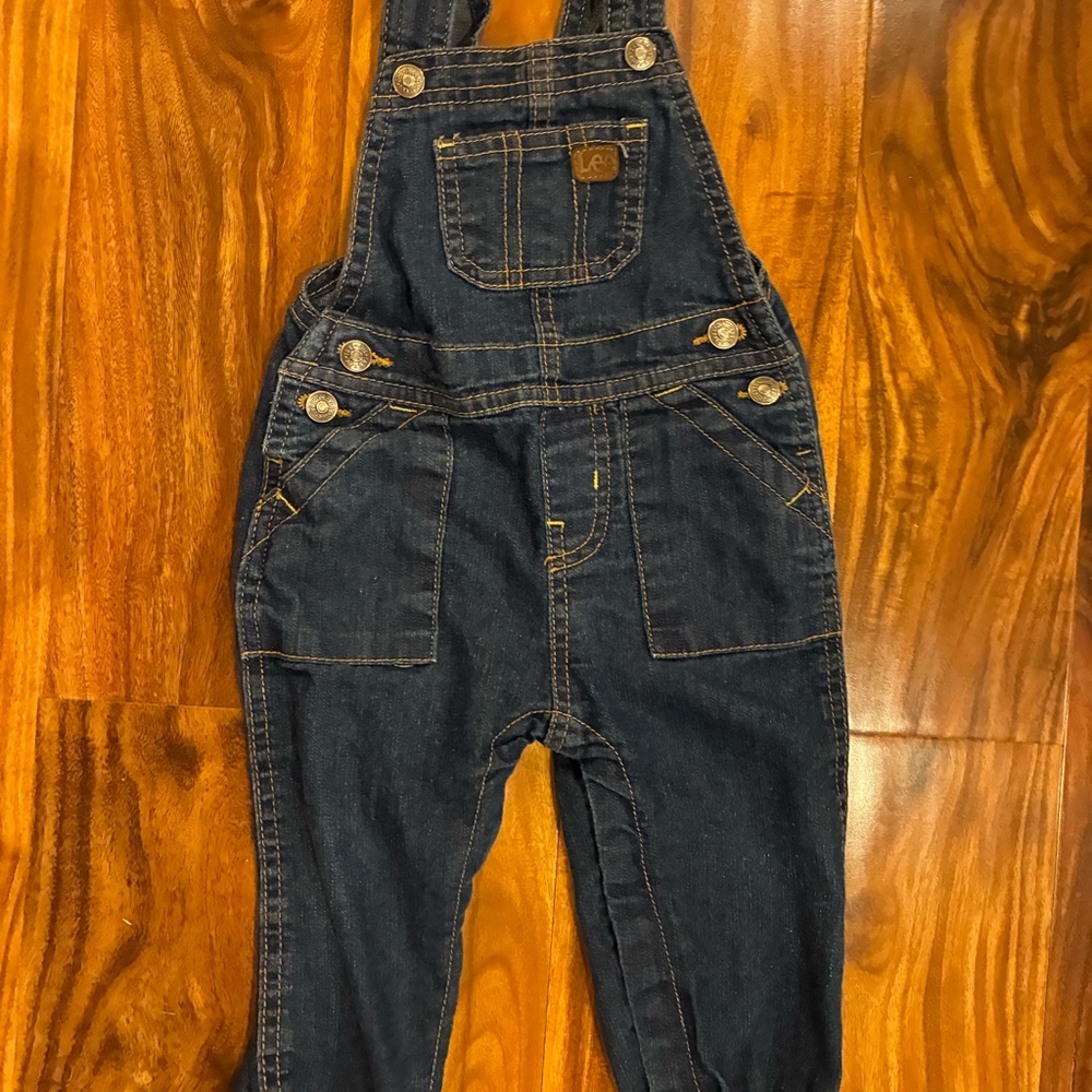 VTG 80s 90s‎ Lee Baby Denim Overalls 12M Snap Bottom Western Workwear Unisex